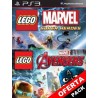 2 juegos en 1 LEGO MARVELS AVENGERS + LEGO MARVEL SUPER HEROES PS3