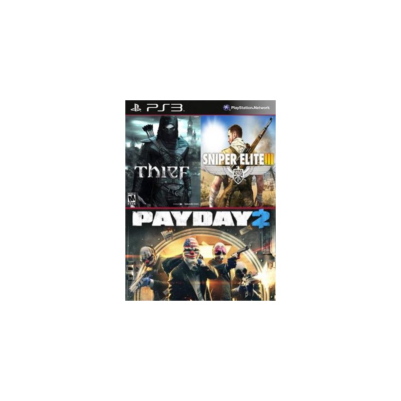 3 juegos en 1 Thief Mas PAYDAY 2 Mas Sniper Elite 3 PS3