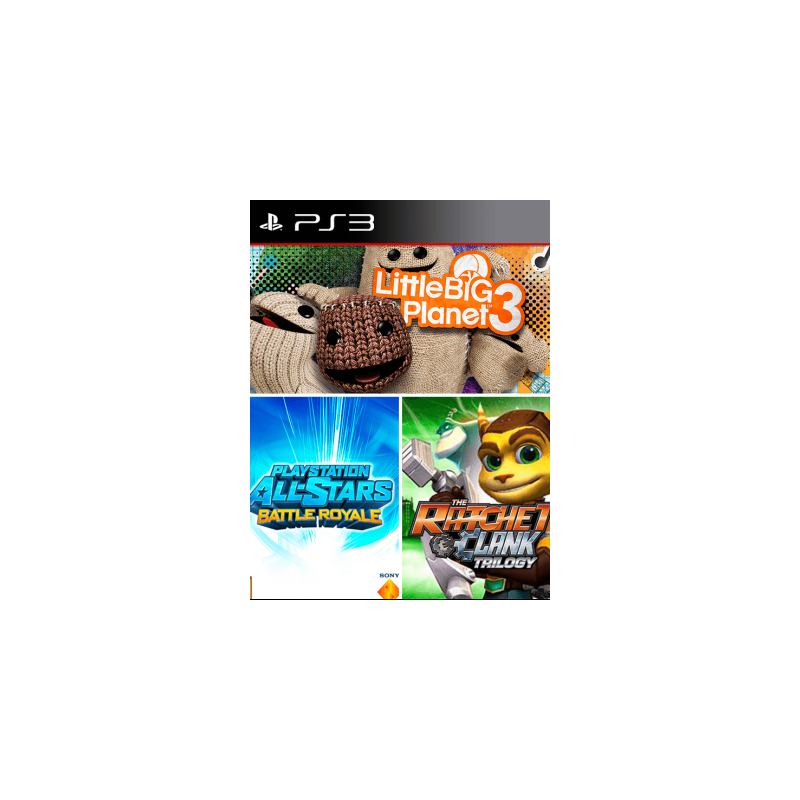 5 JUEGOS EN 1 LITTLEBIGPLANET 3 + PlayStation All-Stars Battle Royale + The Ratchet & Clank Trilogy PS3