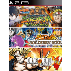 3 JUEGOS EN 1 NARUTO SHIPPUDEN: ULTIMATE NINJA STORM REVOLUTION MAS SAINT SEIYA SOLDIERS SOUL AUDIO LATINO MAS DRAGON BALL XENOV