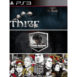 3 juegos en 1 Thief  mas Tomb Raider mas Sleeping Dogs Ps3