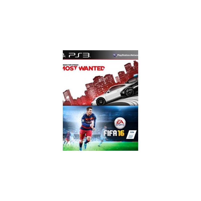 2 JUEGOS EN 1 DE NEED FOR SPEED MOST WANTED + FIFA 16 PS3