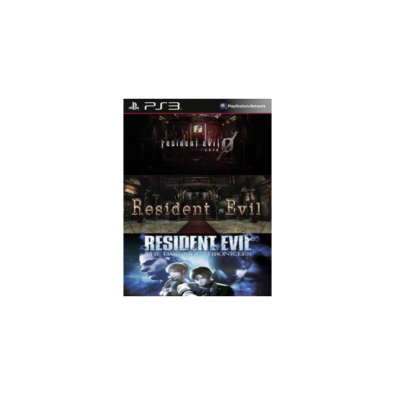 3 JUEGOS EN 1 Resident Evil 0 Mas Resident Evil RESIDENT EVIL Mas THE DARKSIDE CHRONICLES PS3