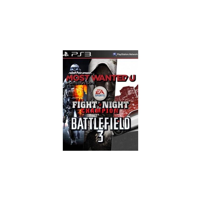 3 juegos en 1 Fight Night Champion Full Game Need for Speed Most Wanted Battlefield 3 Ps3