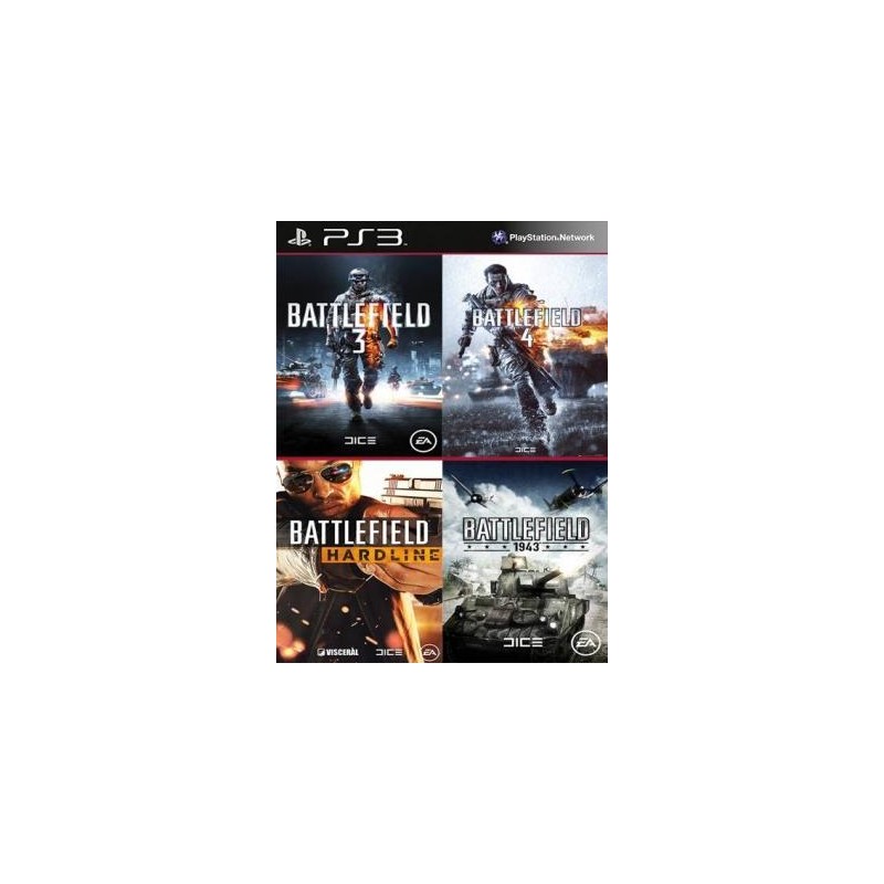 4 JUEGOS EN 1 Battlefield 3 Mas Battlefield 4 Mas Battlefield Hardline Mas  Battlefield 1943 PS3