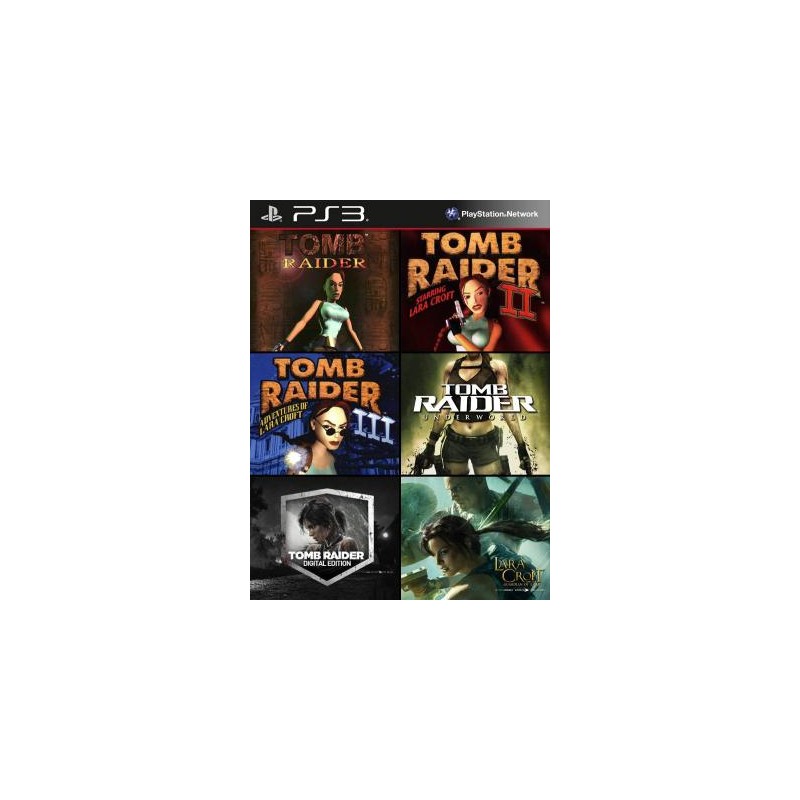 6 juegos en 1 Tomb Raider mas Tomb Raider II mas Tomb Raider III  mas Tomb Raider Edición digital mas Tomb Raider Underworld mas