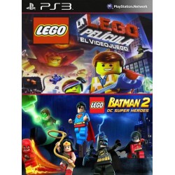 2 juegos en 1 LEGO Pelicula El Videojuego Mas LEGO Batman 2 DC Super Heroes PS3