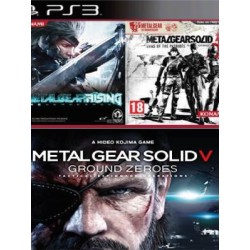 3 juegos en 1 Metal Gear Solid V Ground Zeroes Mas Metal Gear Rising Revengeance Mas Metal Gear Solid 4 Guns of the Patriots PS3