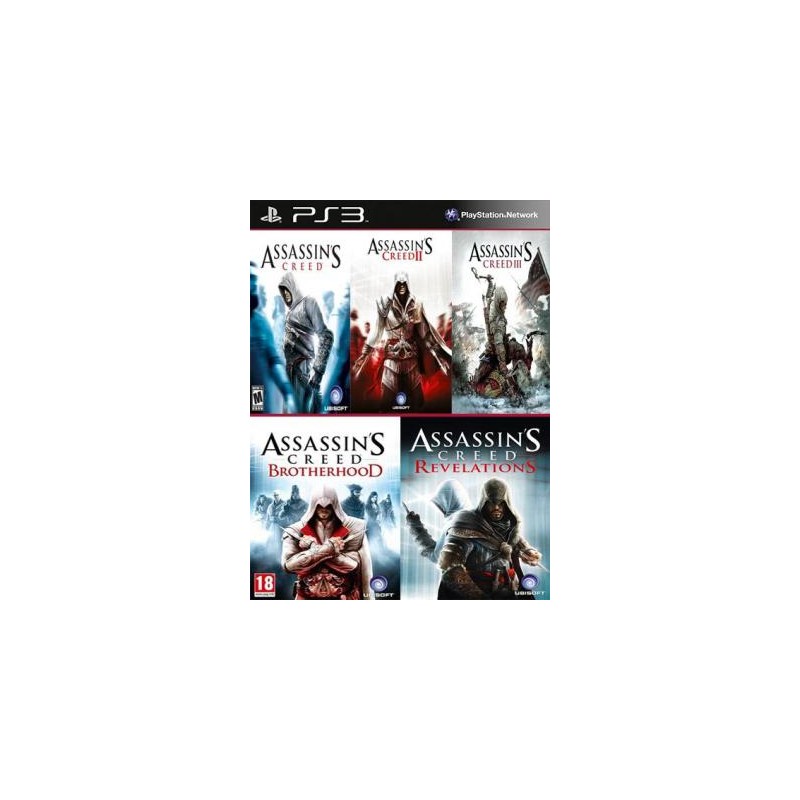 5 JUEGOS EN 1 Assassins Creed Mas Assassins Creed 2 Mas Assassins Creed 3 Mas Assassins Creed La Hermandad Mas Assassins Creed R