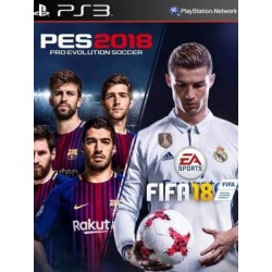 2 JUEGOS EN 1 PES 2018 MAS FIFA 2018 PS3